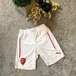 Puma | White | Arsenal Football Shorts | Youth